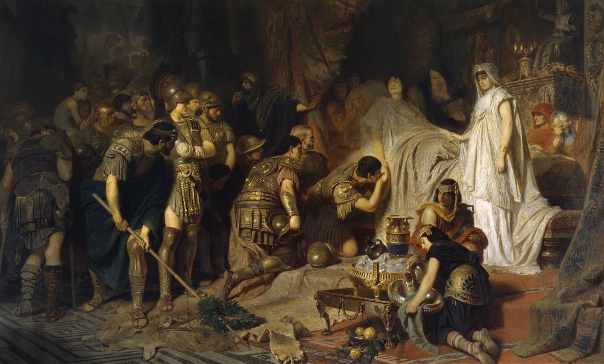 Alexander der Große nimmt sterbend Abschied von seinem Heere