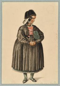 Alte Tracht der Knoblauchs Bäuerinnen um Nürnberg
