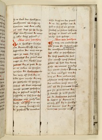 Textseite. Raimund, Das Leben der Hl. Katharina von Siena (geschrieben von der Nonne Elisabeth Warüssin)
