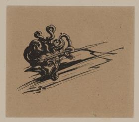 Kopf mit Schlangen (Medusenjaupt). Aus: Mercure de France, 1894, S. 204