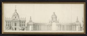 Aufrissentwurf zu Communs und Kolonnade des Neuen Palais in Potsdam