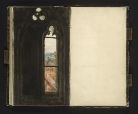 Blick aus einem Fenster im Dom zu Meissen