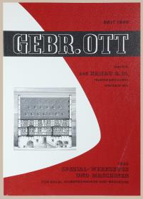 Gebr. Ott G.M.B.H. Hanau a. M. Spezial-Werkzeuge für Maschinen für Gold-, Silberschmide und Graveure.