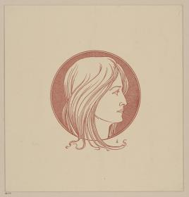 Kopf. Illustration für: Karl Lachmann. Die Nibelunge. Berlin: Stargardt 1898-1904