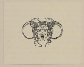 Medusenhaupt. Vignette für: Karl Lachmann. Die Nibelunge. Berlin: Stargardt 1898-1904