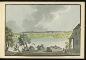 Ansicht von Freienwalde vom Fährkrug aus