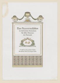 Den Neuvermählten AG  (im Musterbuch Vogeler-Zierat)