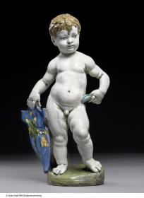 Putto als Wappenhalter