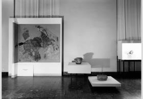 Blick in die Wanderausstellung "Faras" im Alten Museum,  Ausgrabungen des Nationalmuseums Warschau im Rahmen der Unesco-Aktion "Rettet die Alterthümer Nubiens" (22. Okt. 1968 - Apr. 1969)