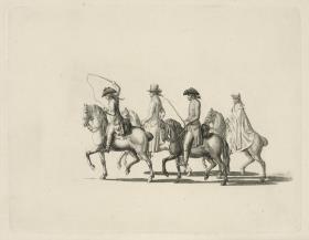 Reisegesellschaft zu Pferde (Die Reise des Künstlers nach Dresden im Juni 1789)