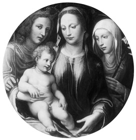 Maria mit dem Kind und zwei Heiligen