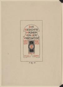 Titelblatt zu Die Gedichte Walthers von der Vogelweide