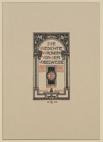 Titelblatt zu Die Gedichte Walthers von der Vogelweide