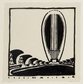 Imaginäre Skizze für eine Villa für Erich Mendelsohn, angefertigt an der russischen Front