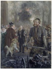 Besuch im Eisenwalzwerk (Zum Gedenken der 25jährigen Teilhaberschaft von Eduard Arnhold an der Kohlefirma Caesar Wollheim am 1. Januar 1900)