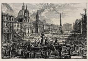Ansicht der Piazza Navona in Rom (aus: Vedute di Roma)