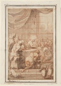 La Cène (Das letzte Abendmahl) (Studie für das Altargemälde in der Basilika von Loreto)