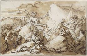 Die Predigt Johannes des Täufers in der Wüste