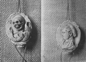 Bildnis einer Frau und eines Totenkopfes