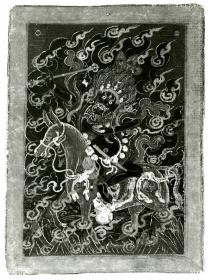 Dharmapala Sri Devi auf einem Esel
