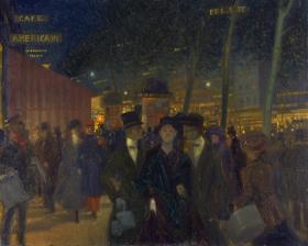 Pariser Boulevard am Abend