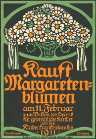 Kauft Margaretenblumen zum Besten des Heims für gebrechliche Kinder und des Kinderkrankenhauses