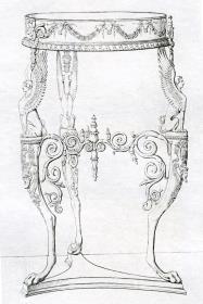 Abguss des berühmten von Sphingen gestützten pompejanischen Dreifußes (modern)