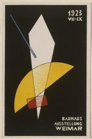 Einladungskarte zur Bauhausausstellung