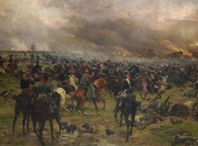 Angriff der Brandenburgischen Husaren in der Schlacht bei Möckern am 16. Oktober 1813