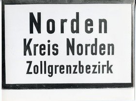 Doornkaat, Ortsschild der Stadt Norden