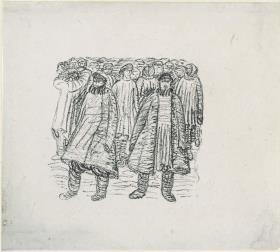 "Eine Steppenfahrt". Männergruppe