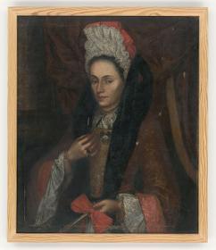 Porträt einer Frau in Manteau und Fontange