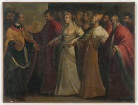 Caterina Cornaro, von der Republik Venedig als Tochter adoptiert, tritt die Reise nach Zypern an