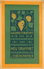 Weinrestaurant zum Kunstgewerbehaus. Hofweinhandlung J. Eberspacher