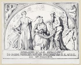 Karte zum Jubiläum Schadows als Direktor der Akademie, 26. Januar 1838