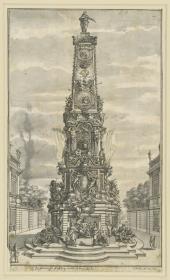 Vorzeichnung für "Fürstliche Baumeister", Taf. 3