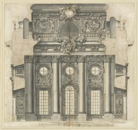 Vorzeichnung für "Fürstliche Baumeister", Taf. 40
