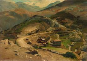 Gebirgslandschaft bei Civitella
