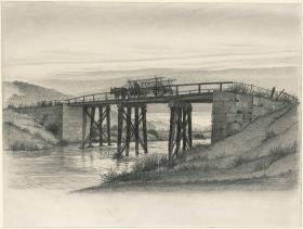 Alte Brücke mit Ochsengespann