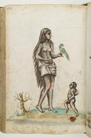 Heldt’sches Trachtenbuch: Frau in Lendenschurz und Kind