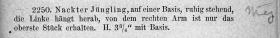 Nackter Jüngling auf einer Basis