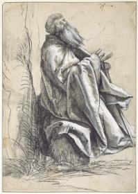 Studie zum Antonius der Eremitendisputation im Isenheimer Altar