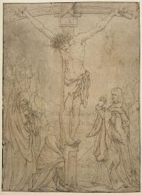 Christus am Kreuz mit Maria und Johannes