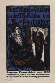 Titelholzschnitt. aus: Katalog der Ausstellung von Kleidern aus der Stickstube von Frau Eucken in Bremen