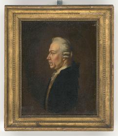 Porträt  eines Herrn in Habit, Jabot und Haarbeutelperücke