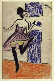 Tänzerin (Postkarte an Maschka Mueller)