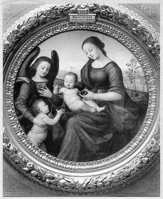 Maria mit dem segnenden Kind, dem Johannesknaben und einem Engel