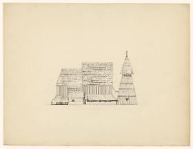 Entwurf für eine Holzkirche, Nordseite