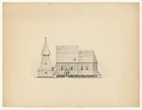 Entwurf für eine Holzkirche, Südseite