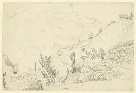 Berghang und steiler Höhenzug bei Amalfi